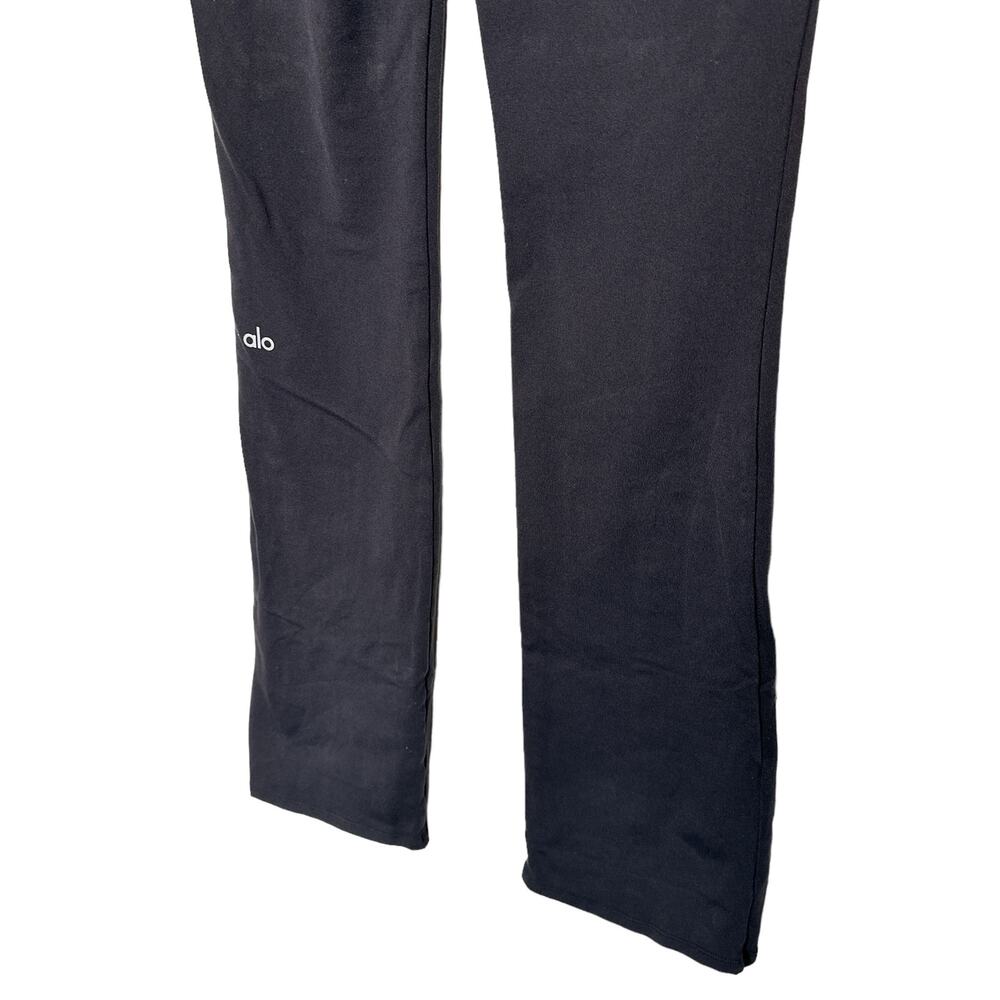 Alo Yoga Airbrush High Waist Flutter Flare Split Legging Pant Black Small - Picture 7 of 15